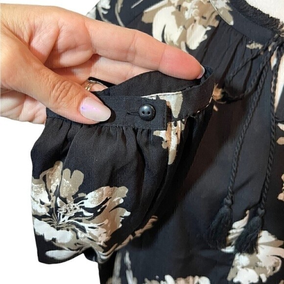 NWT Lucky Brand Floral Peasant Top - Size 1X - Picture 7 of 14